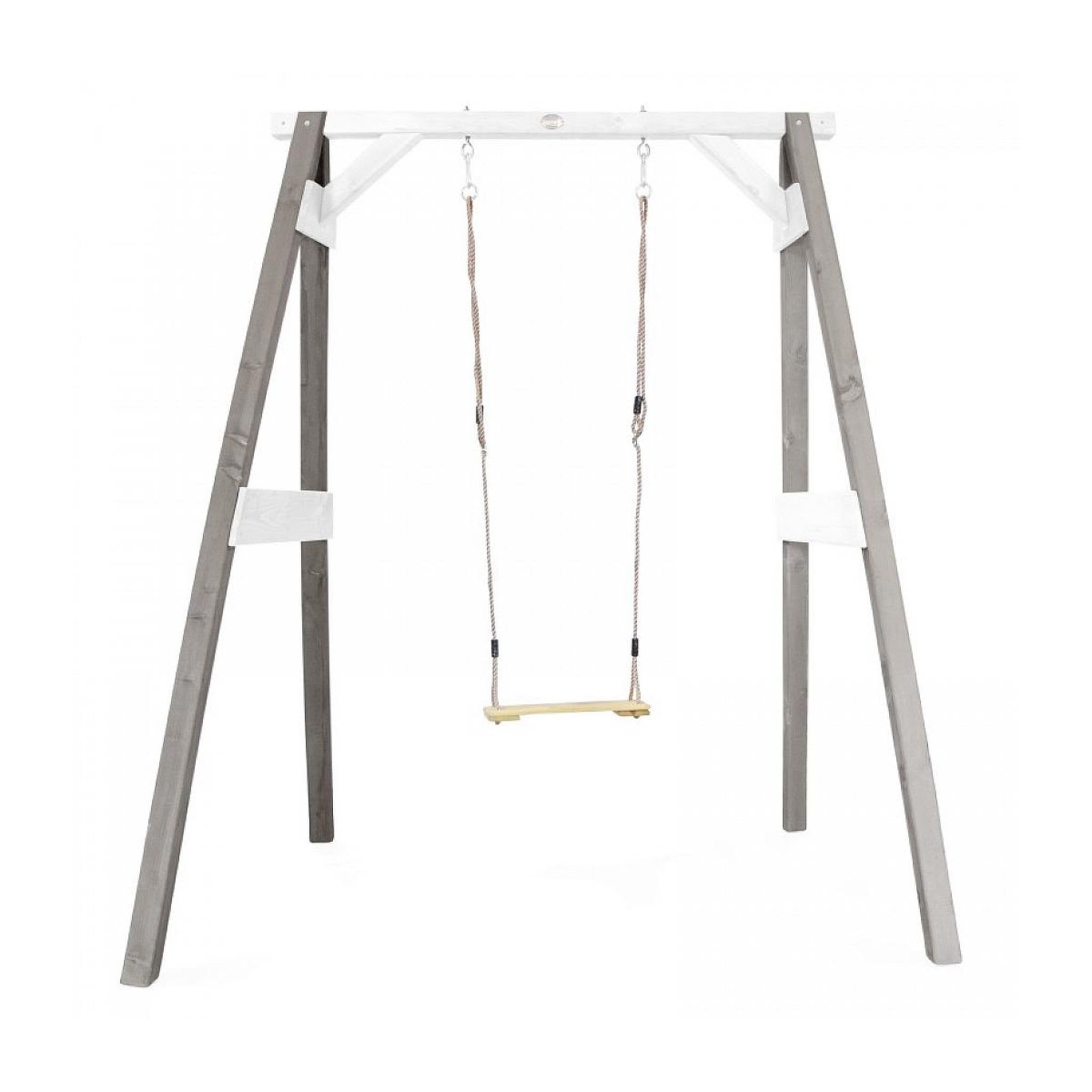 Axi House AXI Portique simple en bois 1 balançoire Gris Blanc 160x181x207cm