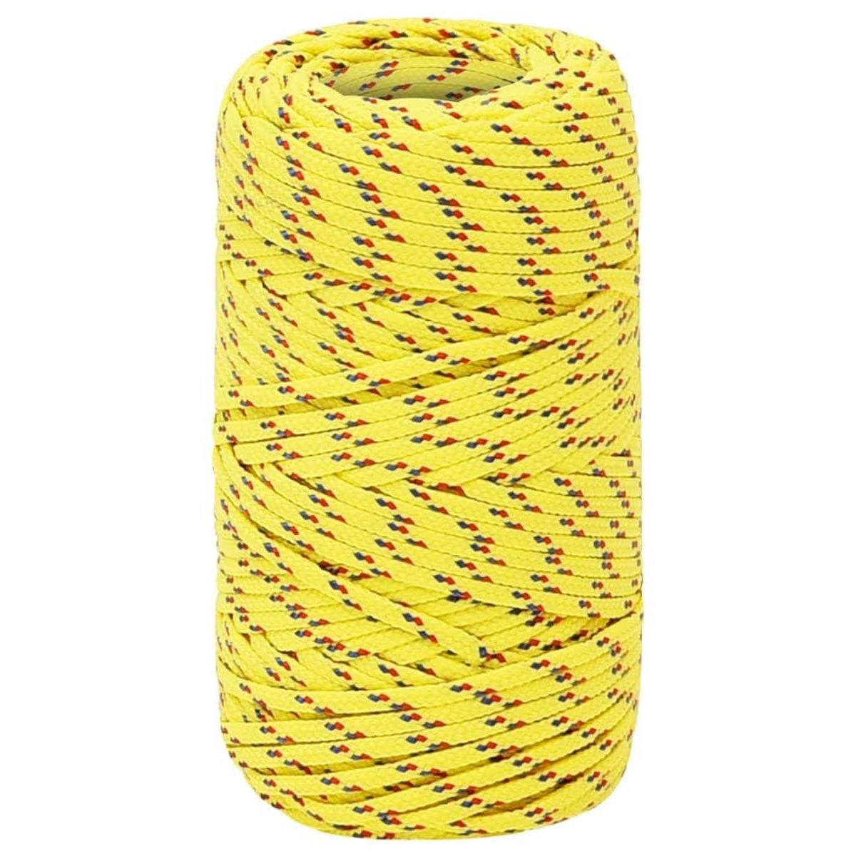 VIDAXL Corde de bateau Jaune 2 mm 25 m Polypropylene