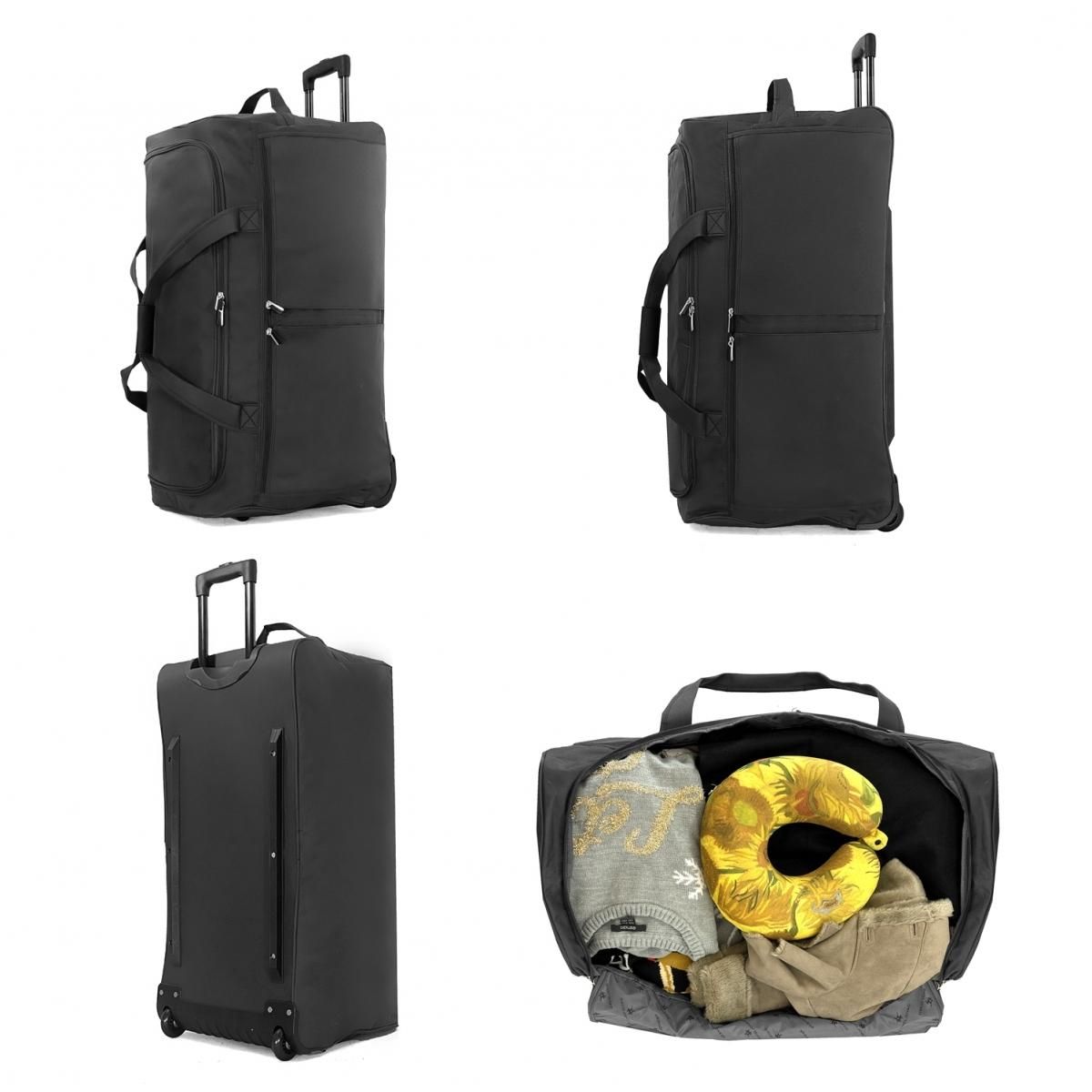 David Jones Sac de voyage avec roulettes 120L grand volume 76cm