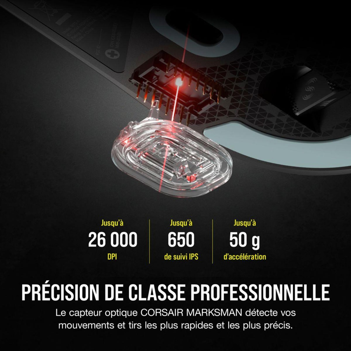 Corsair Souris Gamer Sans Fil M75 Wireless RGB Noire