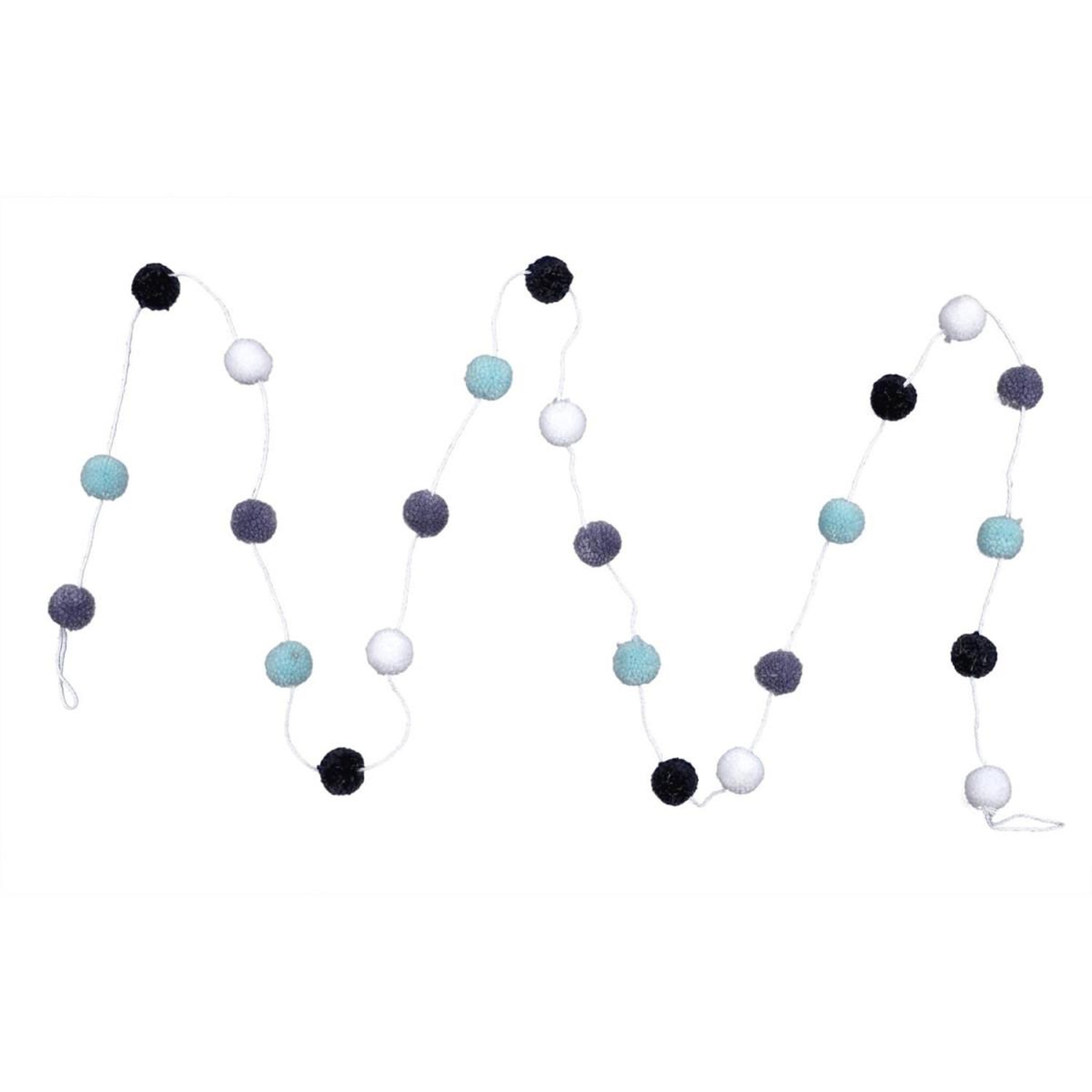 HOME DECO KIDS Guirlande 24 pompons  boule garçon  2m multicolore
