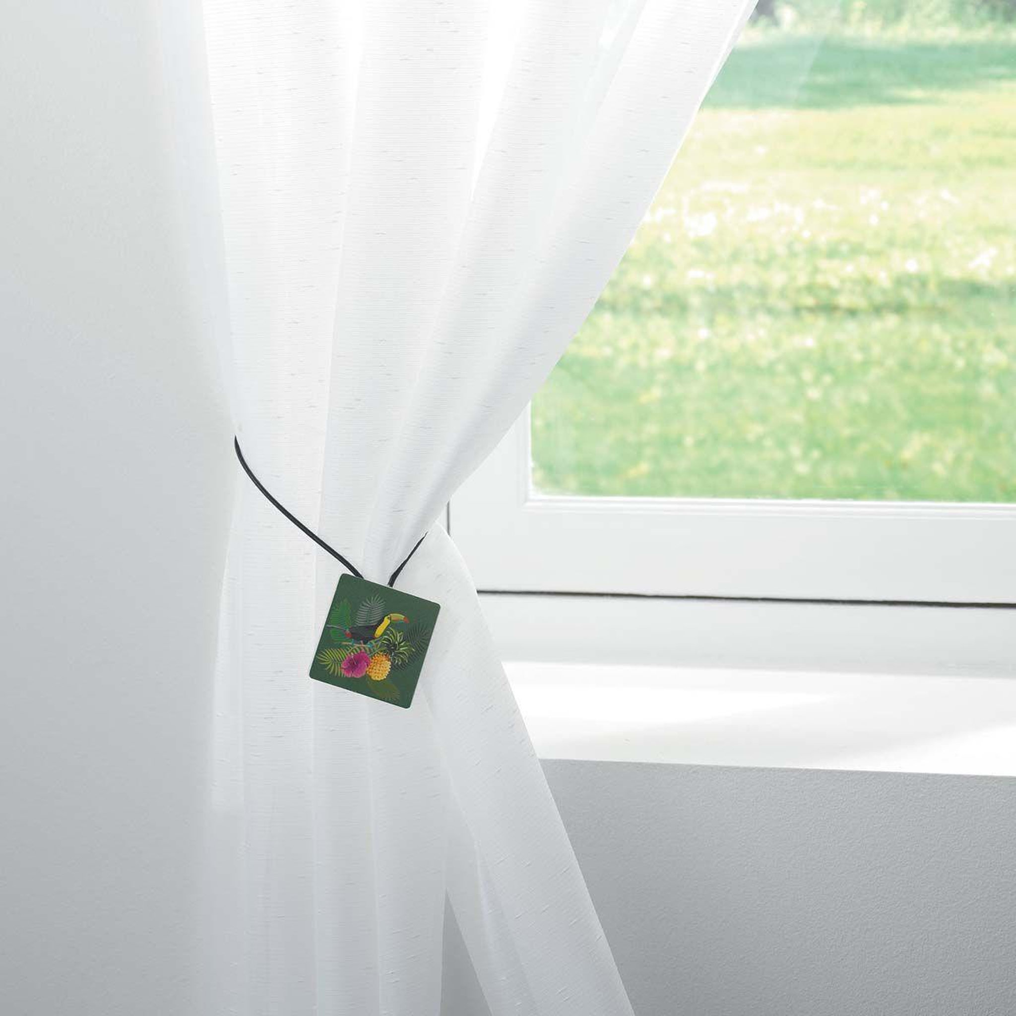 Voir la diapositive 3 : Douceur d'Intérieur Embrasse de rideau aimantée  toncanio  43cm vert