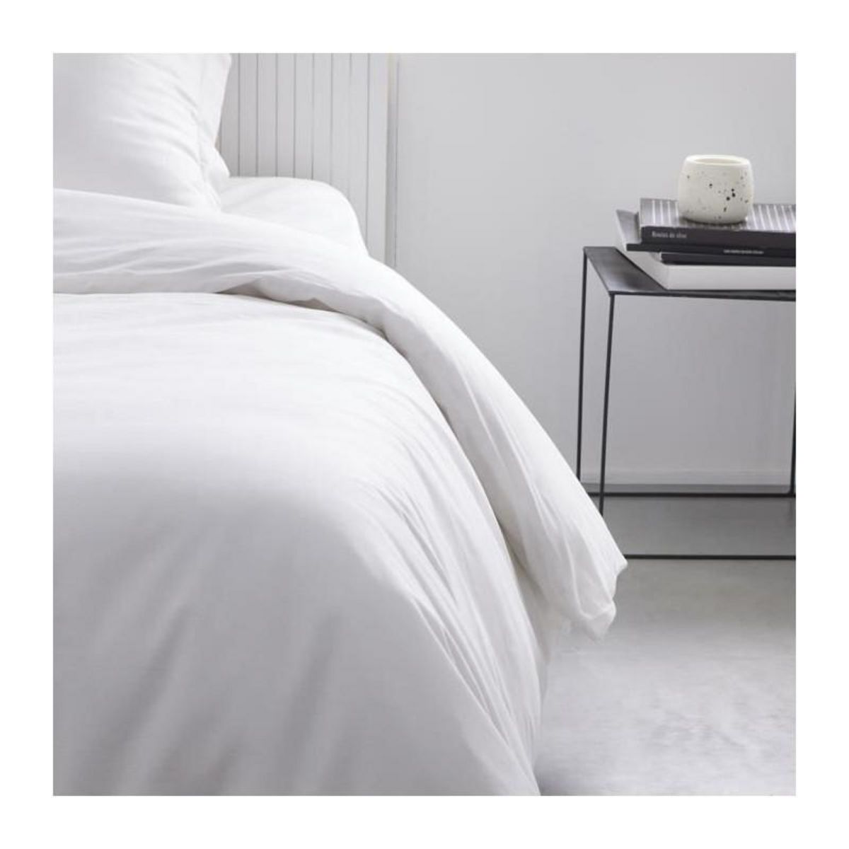 Today Housse de couette TODAY Essential - 140 x 200 cm - 1 personne - 100% Coton uni - Craie