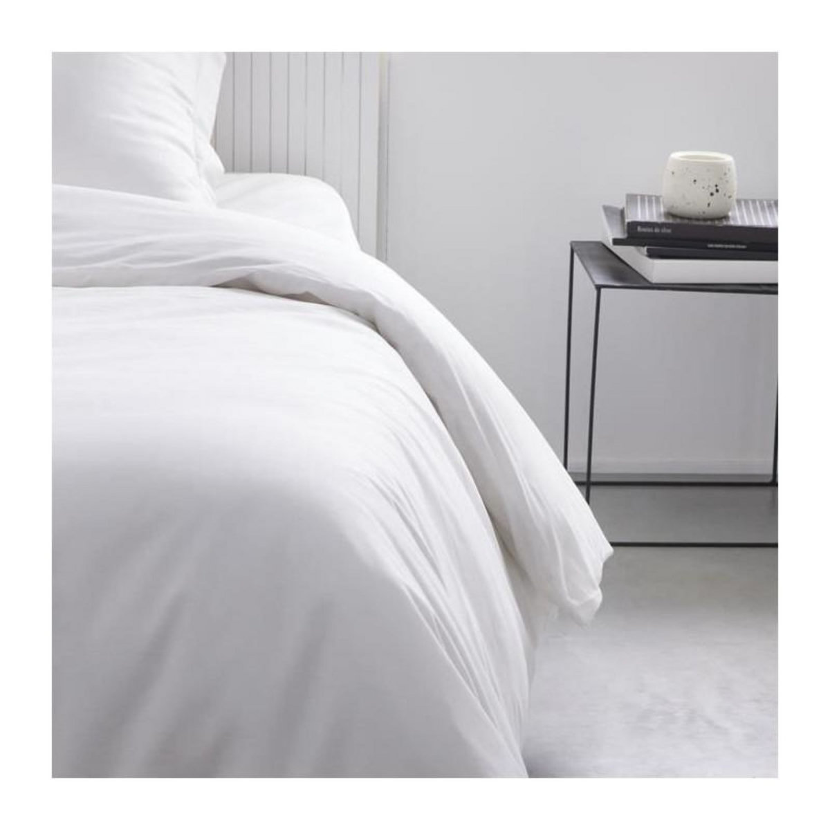 Today Housse de couette TODAY Essential - 140 x 200 cm - 1 personne - 100% Coton uni - Craie