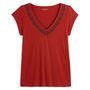 Voir la diapositive 3 : IN EXTENSO T-shirt manches courtes rouge femme