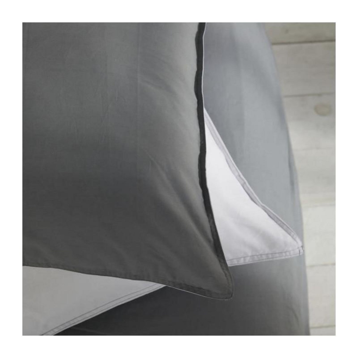 Today Housse de couette - TODAY - CHARME - Coton 57 fils - Gris clair x Dune Constance - 260 x 240 cm