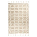 Paris Prix Tapis Bohème Tissé Fait à la Main  Bohist  Crème & Kaki. Coloris disponibles : Beige