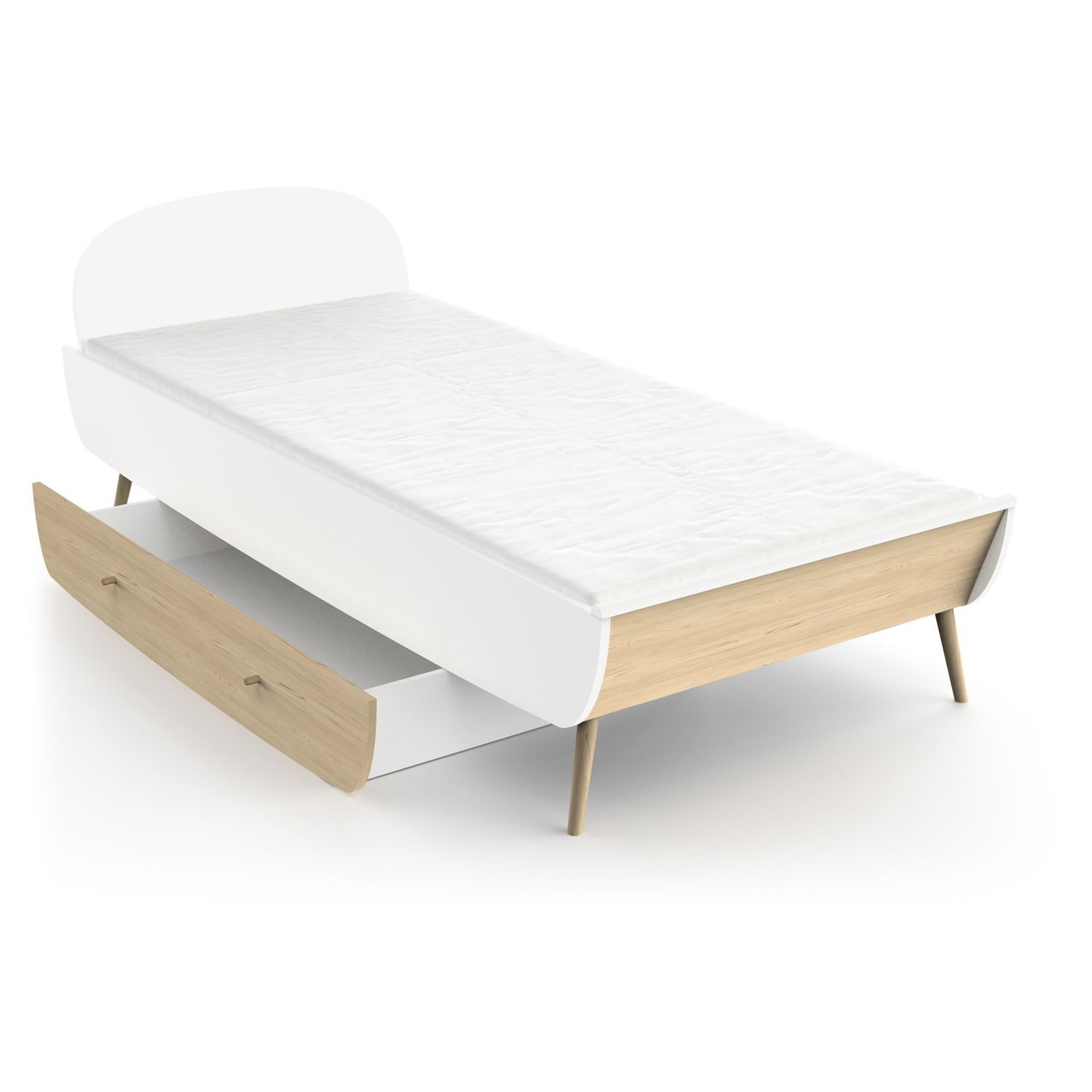 Voir la diapositive 7 : Lit enfant 90X200 cm blanc LINIA 