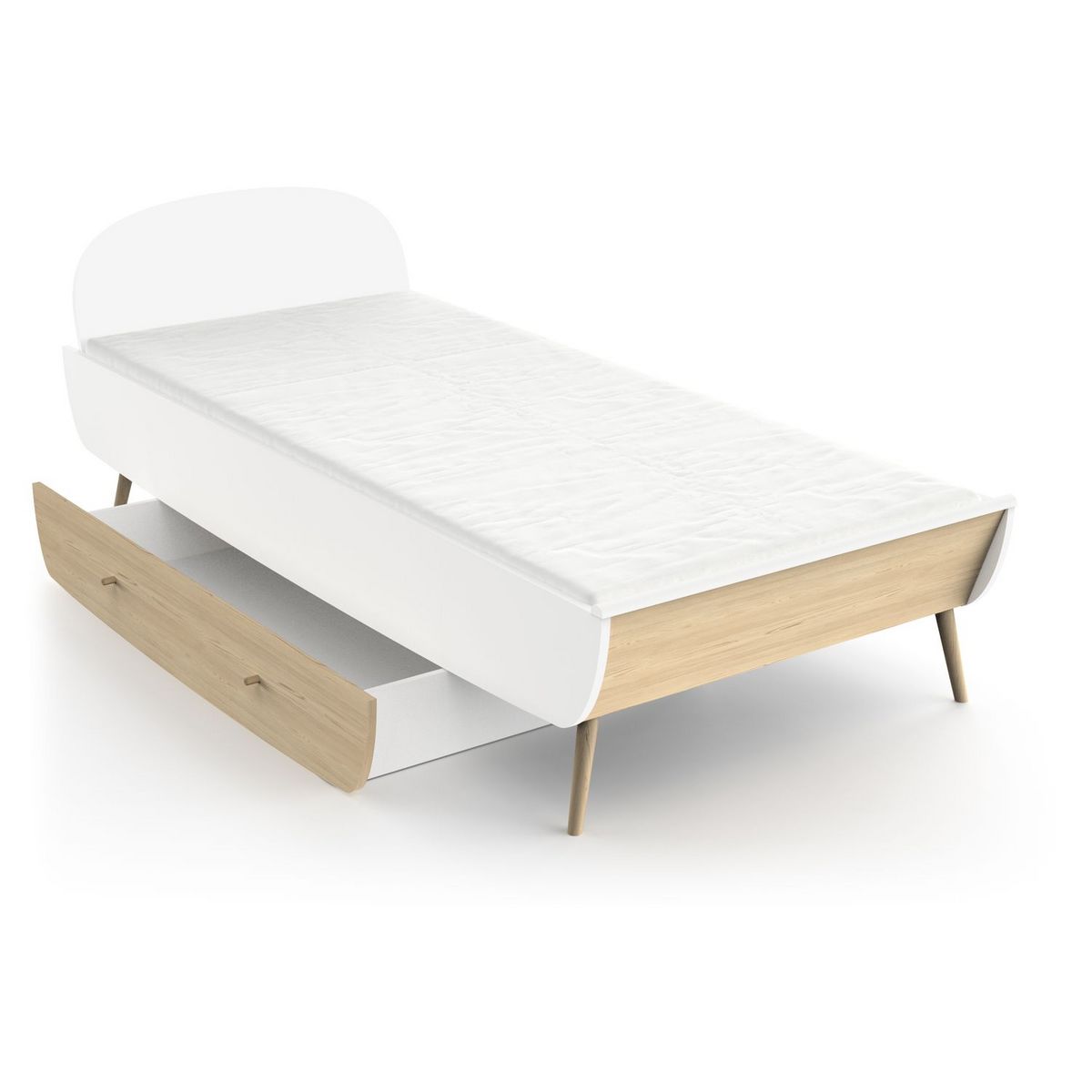 Lit enfant 90X200 cm blanc LINIA 