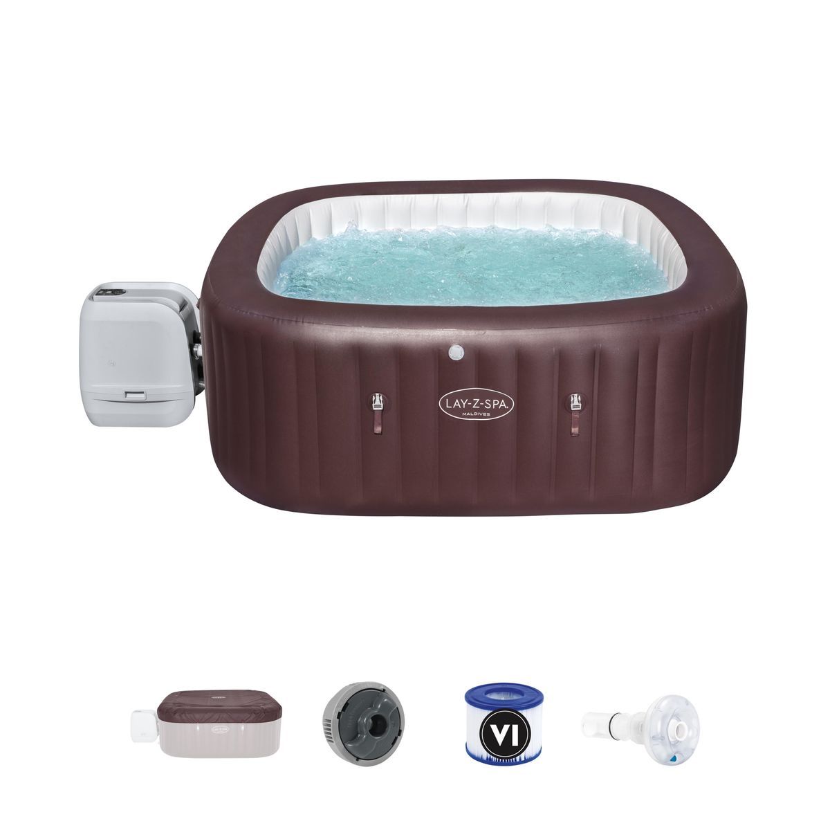 BESTWAY Spa gonflable carré Maldives Hydrojet Pro&trade;