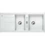 Voir la diapositive 1 : Blanco Evier à encastrer 80cm manuel blanc avec siphon - 513260