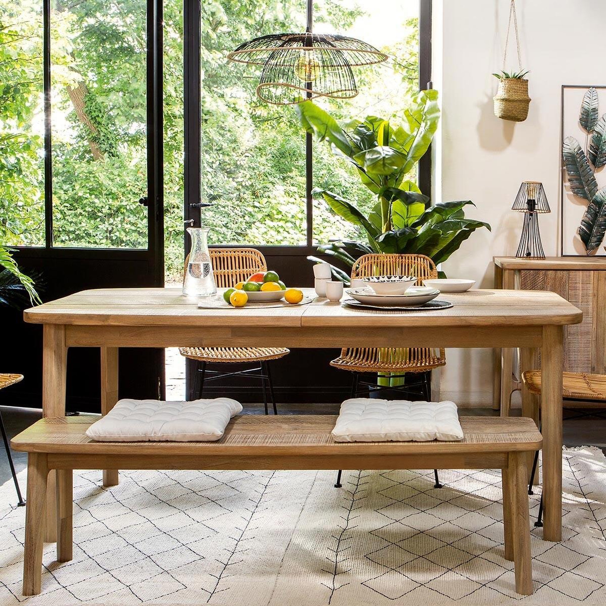 Voir la diapositive 5 : ATMOSPHERA Banc design en bois  banila  150cm naturel