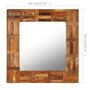 Voir la diapositive 6 : VIDAXL Miroir mural Bois de recuperation massif 60 x 60 cm