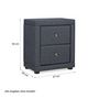 Voir la diapositive 3 : HomeStyle4U Table de chevet chambre 2 tiroirs gris