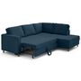 Voir la diapositive 2 : LISA DESIGN Jake - canapé d'angle droit 5 places convertible en fausse fourrure