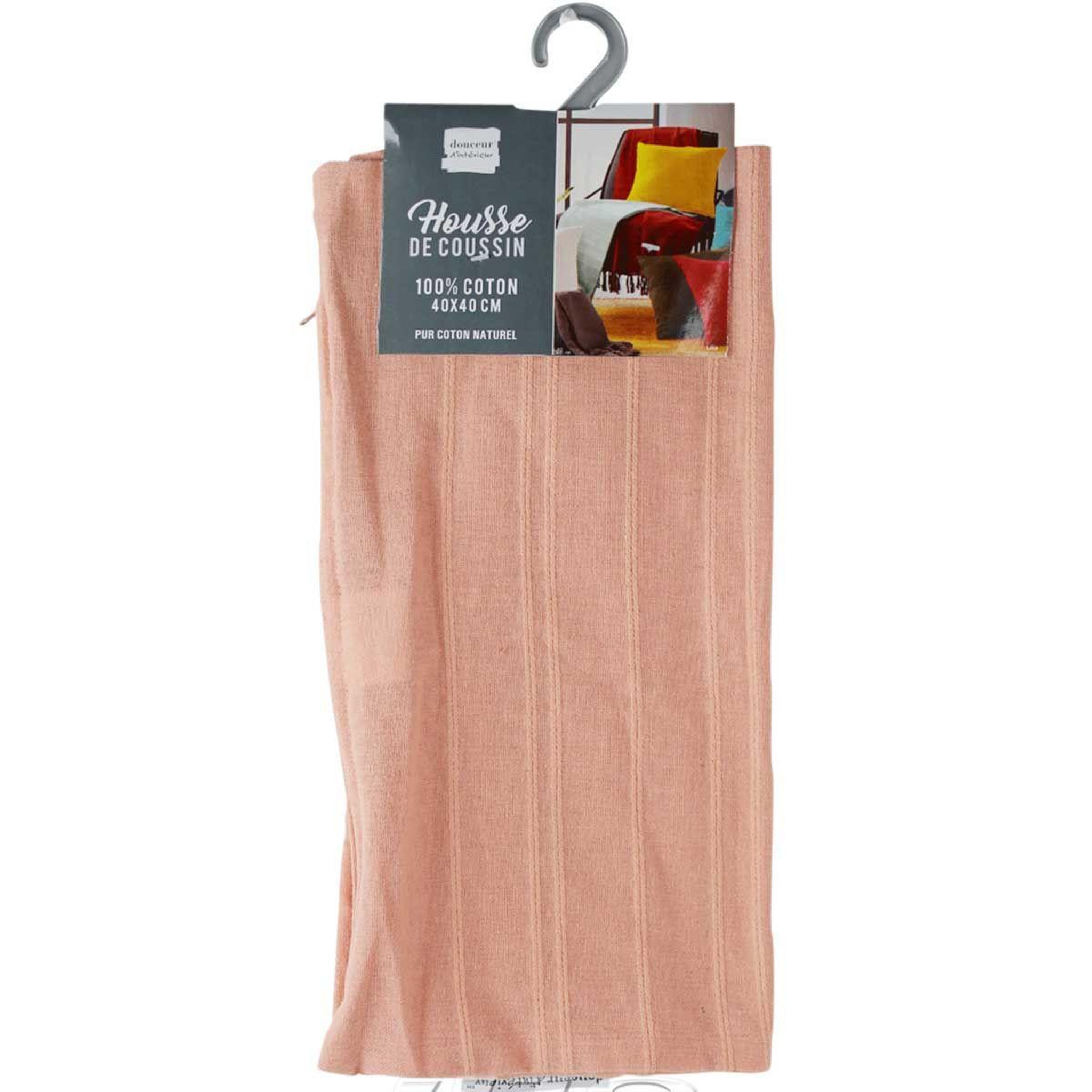 Voir la diapositive 3 : Douceur d'Intérieur Housse de coussin  lilia  40x40cm pêche