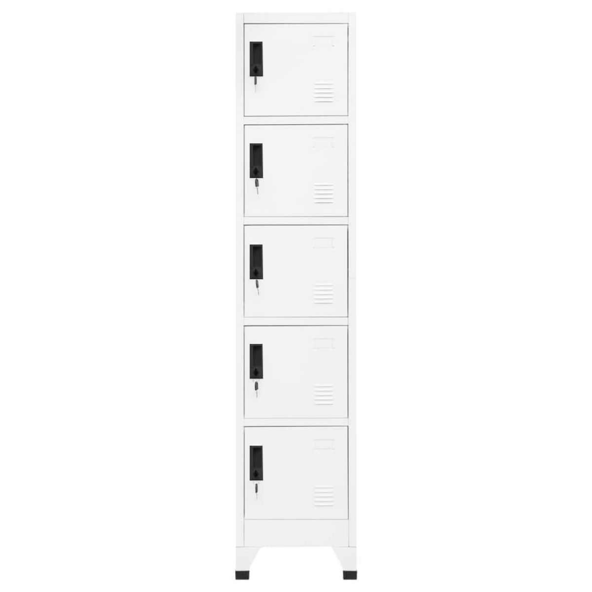 VIDAXL Armoire a casiers Blanc 38x40x180 cm Acier
