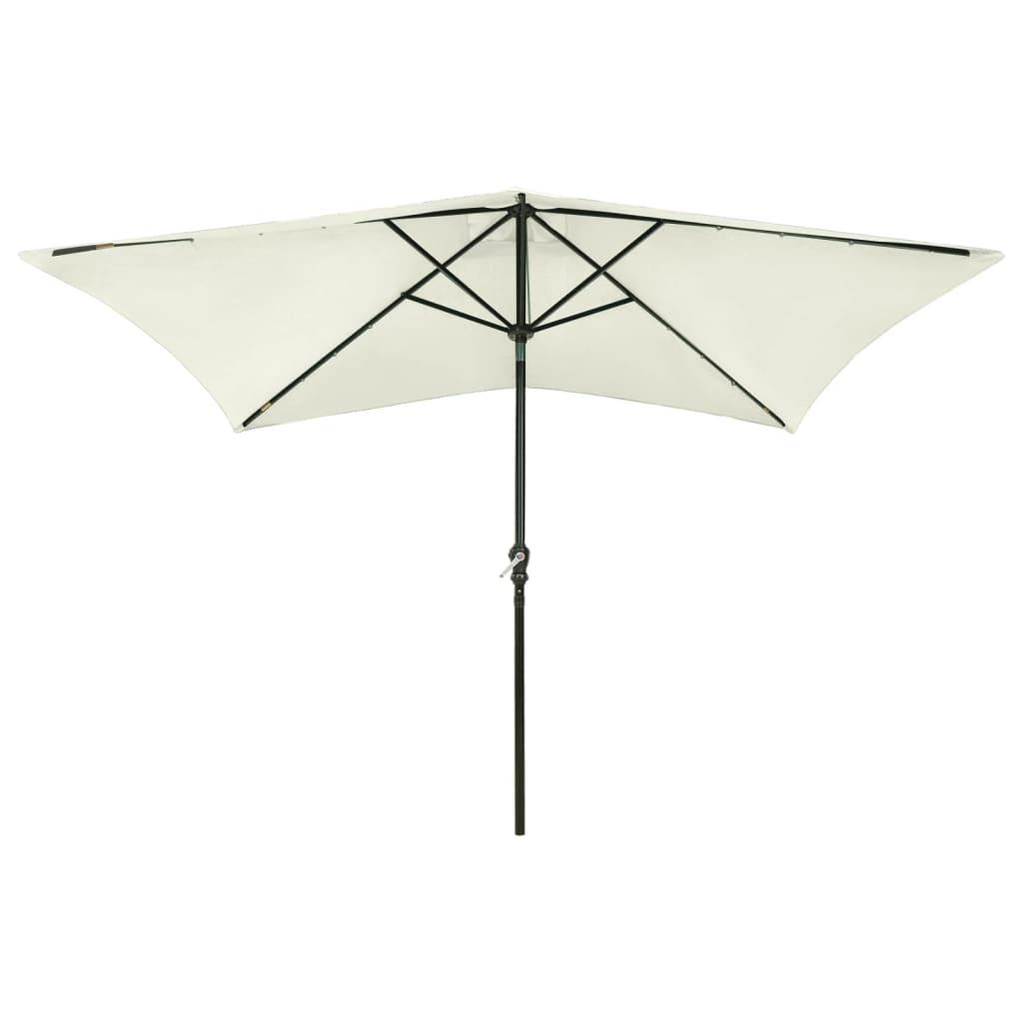 Voir la diapositive 2 : VIDAXL Parasol de jardin avec LED et mat en acier sable 2x3 m