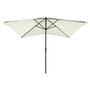 Voir la diapositive 2 : VIDAXL Parasol de jardin avec LED et mat en acier sable 2x3 m