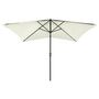 Voir la diapositive 2 : VIDAXL Parasol de jardin avec LED et mat en acier sable 2x3 m