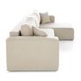 Voir la diapositive 4 : BEST MOBILIER Topaze - canapé d'angle déhoussable réversible 4 places en tissu