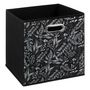 Voir la diapositive 3 : FIVE Lot de 6 boites de rangement en tissu Botanical - 31x31x31cm - Noir