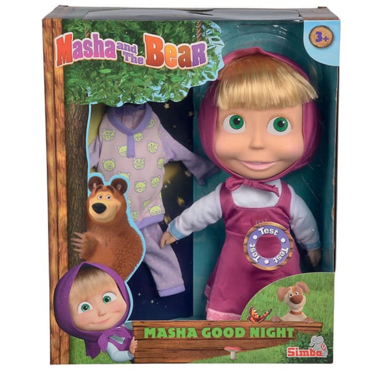 SIMBA Poupée musicale Masha pyjama 30 cm - Masha et Michka