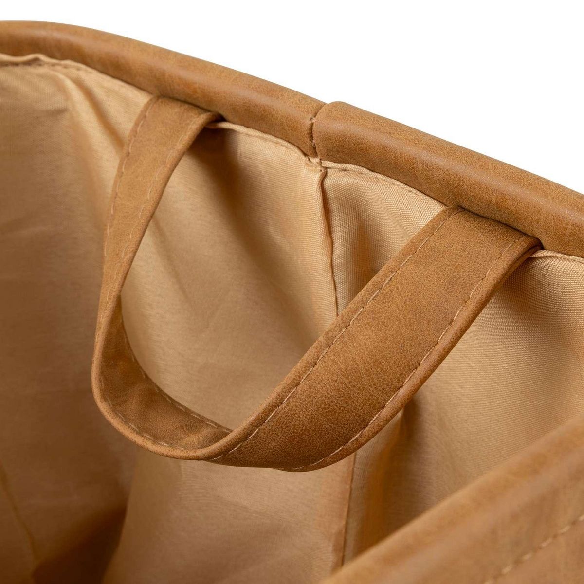 ATMOSPHERA Ensemble de 3 paniers en simili cuir - Marron