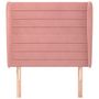 Voir la diapositive 3 : VIDAXL Tete de lit avec oreilles Rose 83x23x118/128 cm Velours