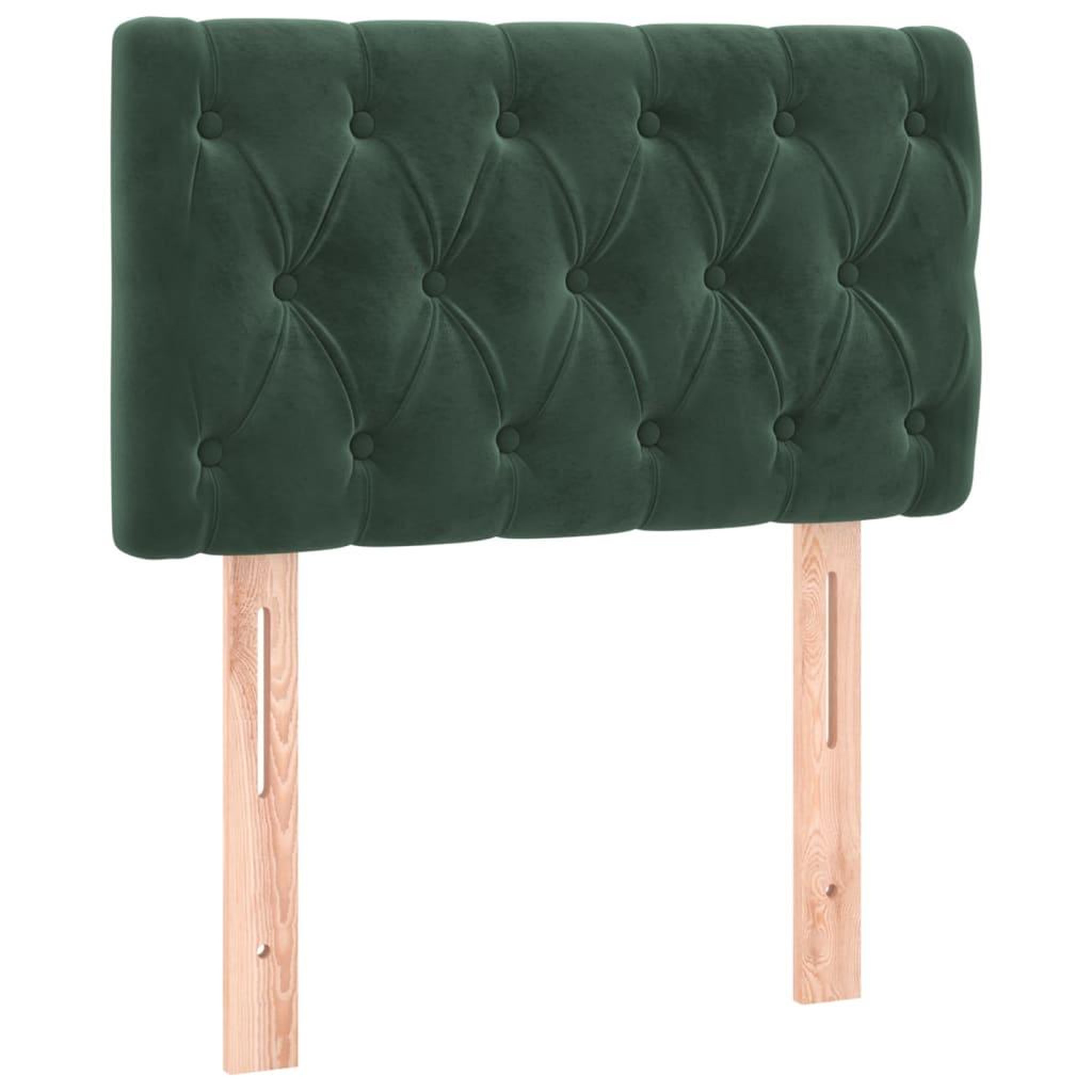 Voir la diapositive 4 : VIDAXL Tete de lit a LED Vert fonce 80x7x78/88 cm Velours