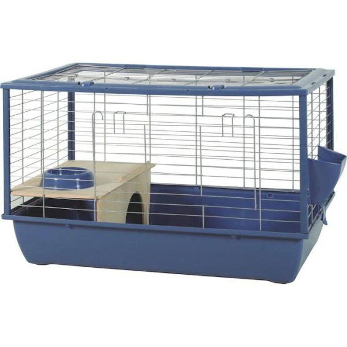 Zolux ZOLUX Cage grillagée cochon d'inde et rongeur Néolife - 80 x 52,5 x 48 cm - Bleu
