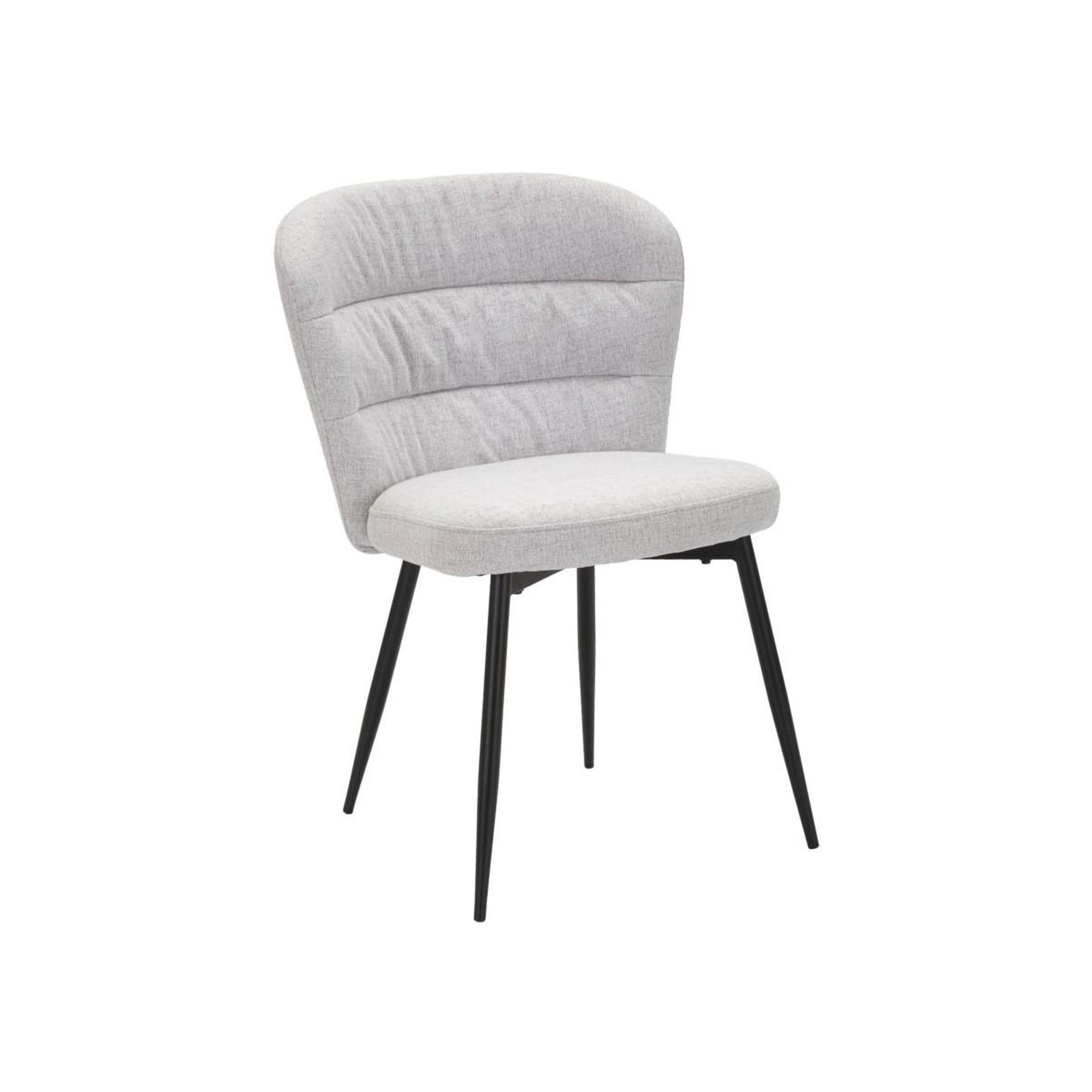 Voir la diapositive 2 : Paris Prix Lot de 2 chaises en tissu  losanna  85cm gris