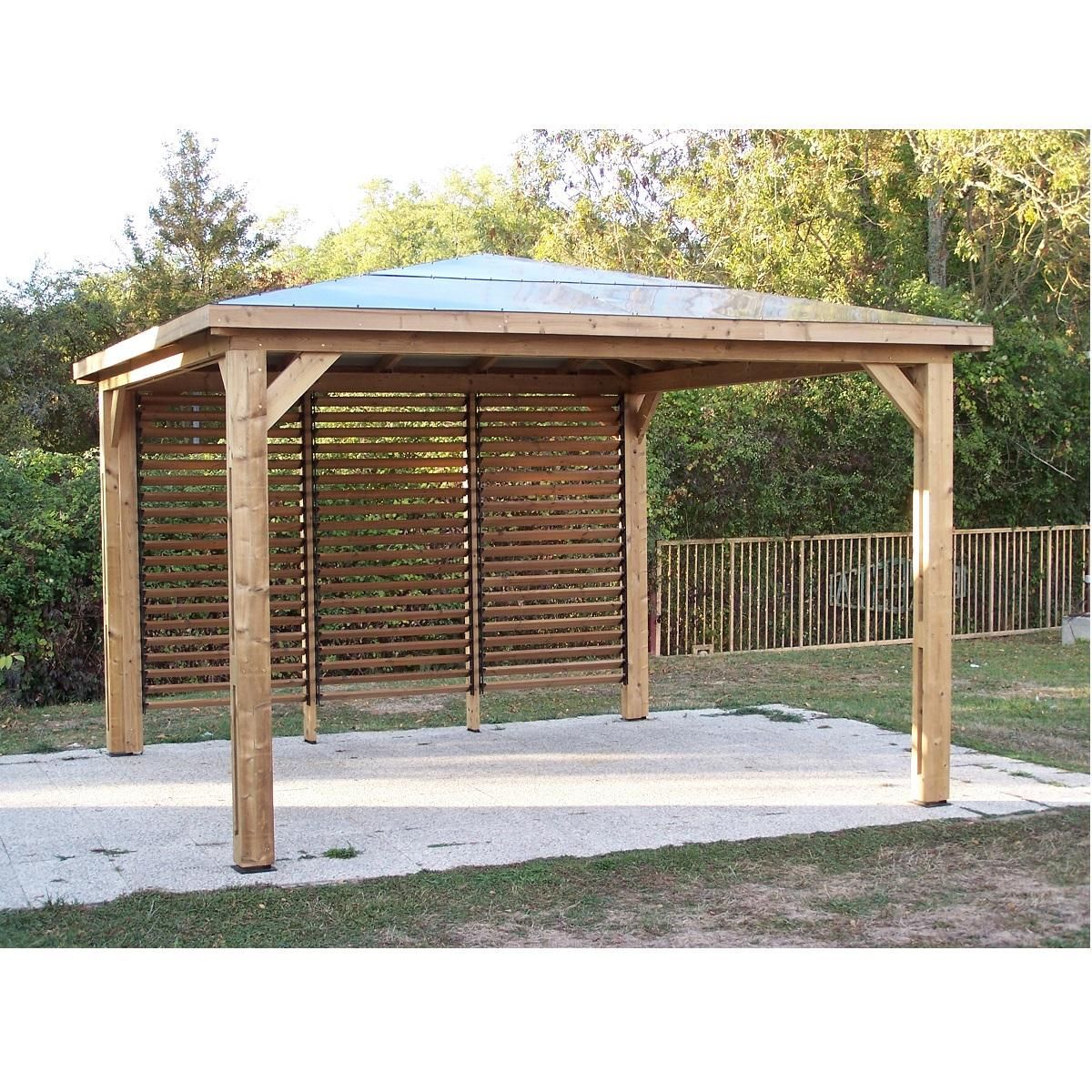 Habrita Abri de piscine BLUETERM - 14,36 m² une paroi à ventelles - THB 3535.V