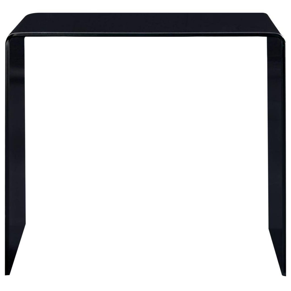 VIDAXL Table basse Noir 50x50x45 cm Verre trempe