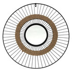 Paris Prix Miroir Mural Design  Filaire  60cm Noir & Naturel