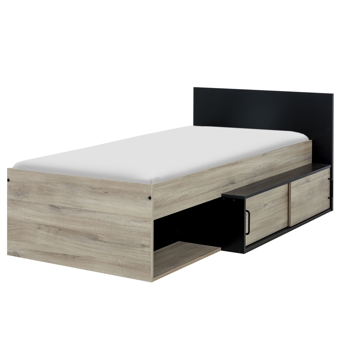 Lit junior 90x200cm avec rangements WASHINGTON