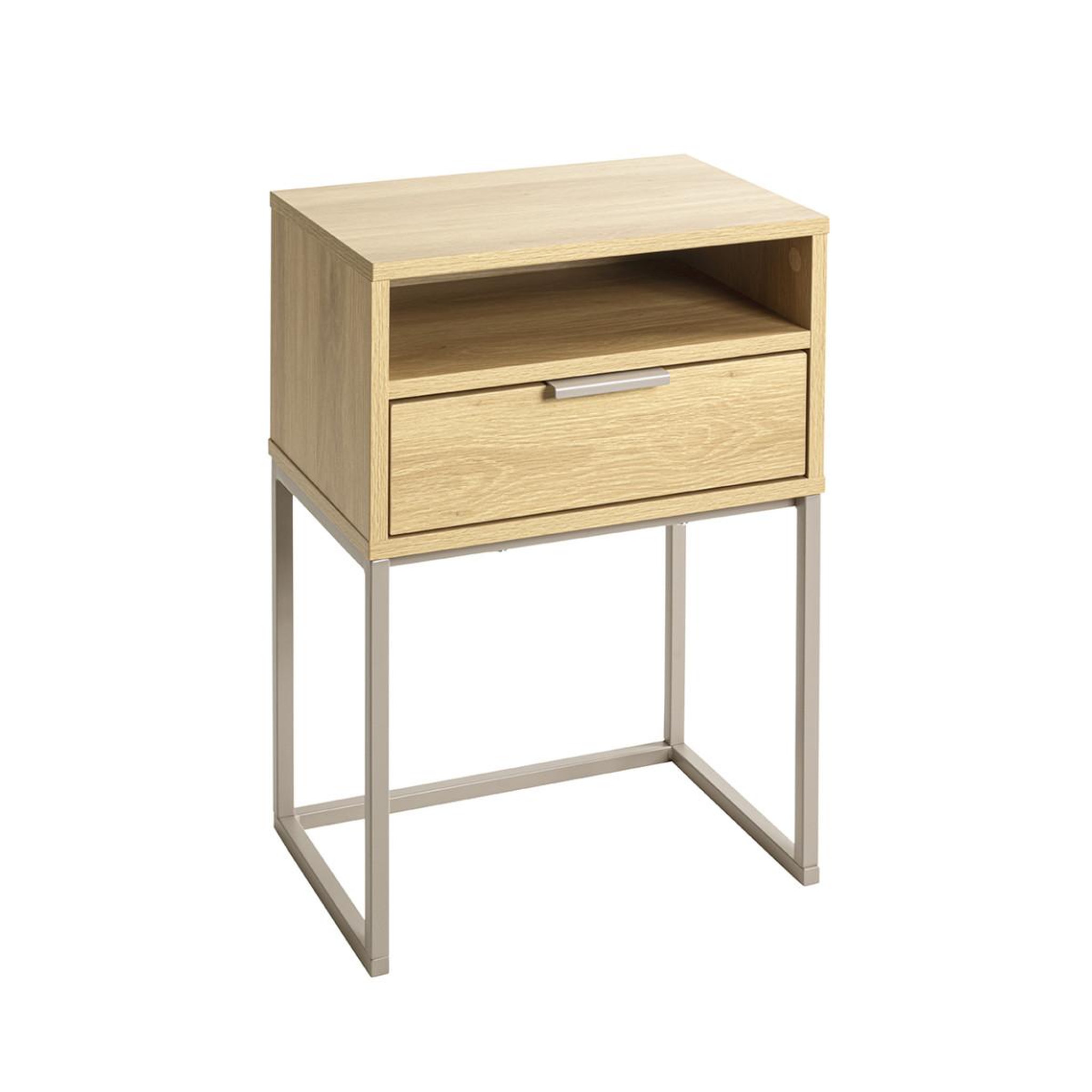 Paris Prix Table de chevet avec tiroir  malmö  60cm chêne & beige