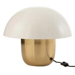 Paris Prix Lampe à Poser  Champignon Métal  50cm Blanc & Or