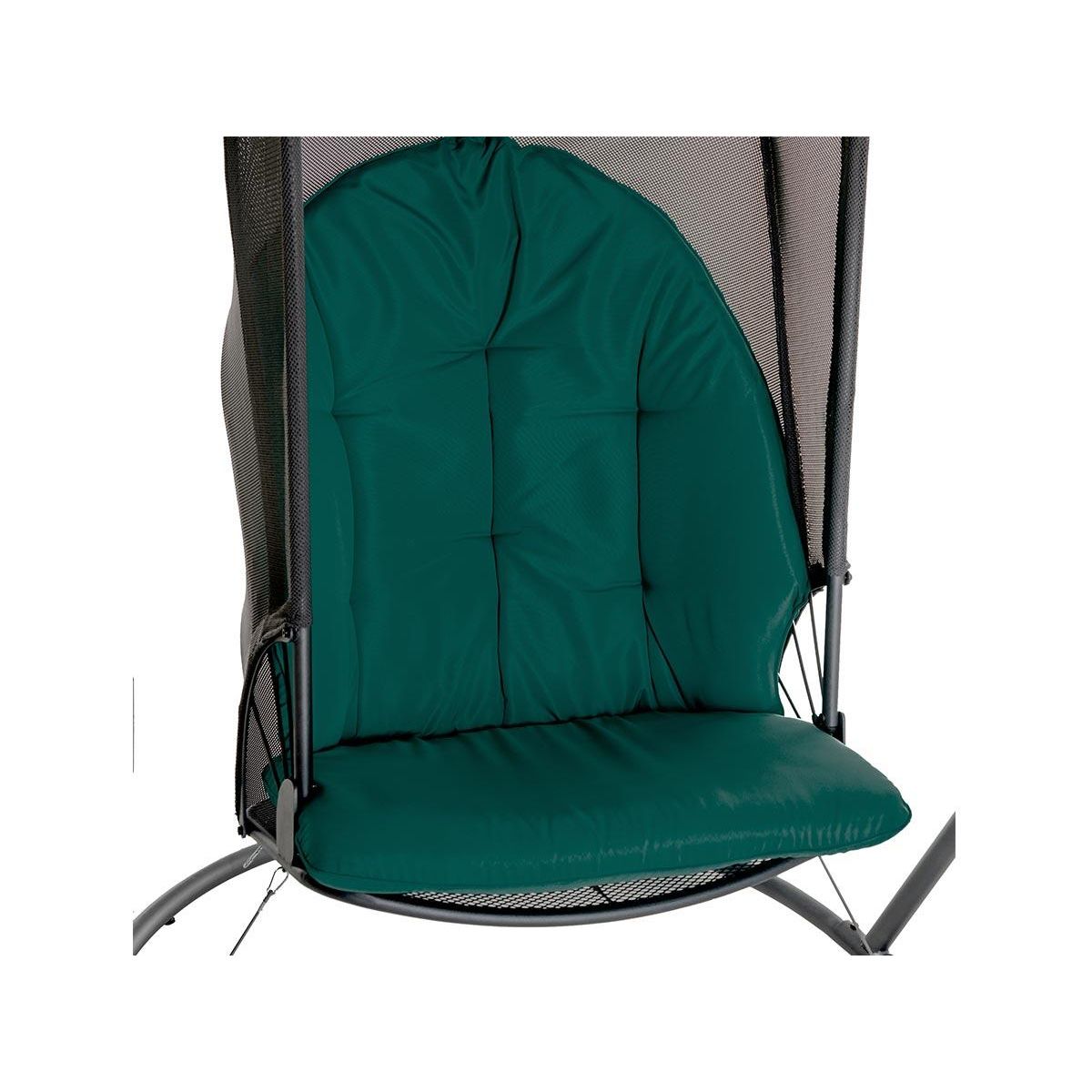 HESPERIDE Fauteuil oeuf suspendu en aluminium émeraude et graphite Pacha - Hespéride