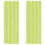 Voir la diapositive 2 : VIDAXL Rideaux en voile avec œillets 2 pcs vert pomme 140x300 cm
