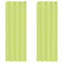 Voir la diapositive 2 : VIDAXL Rideaux en voile avec œillets 2 pcs vert pomme 140x300 cm