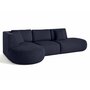 Voir la diapositive 6 : LISA DESIGN Santorini - canapé modulable d'angle gauche + pouf - 5 places - en tissu texturé