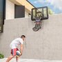 Voir la diapositive 2 : HOMCOM Retour de ballon de basket-ball - rotation 360°, hauteur réglable, crochets amovibles - noir