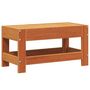 Voir la diapositive 2 : VIDAXL Repose-pied de jardin cire marron 62x30x32 cm bois pin massif