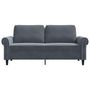 Voir la diapositive 4 : VIDAXL Canape a 2 places Gris fonce 140 cm Velours