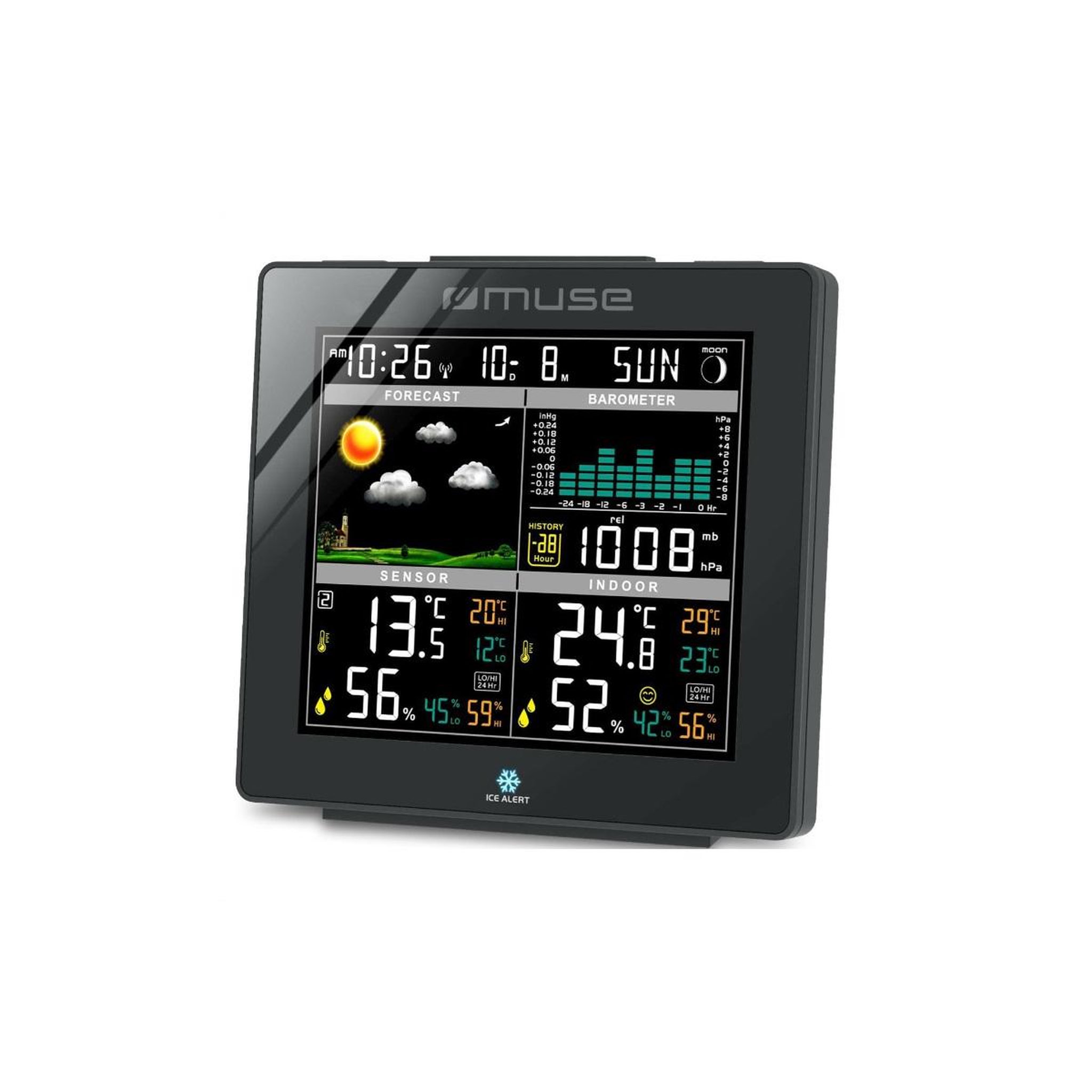 Muse Station météo noir lcd noir - m085ws