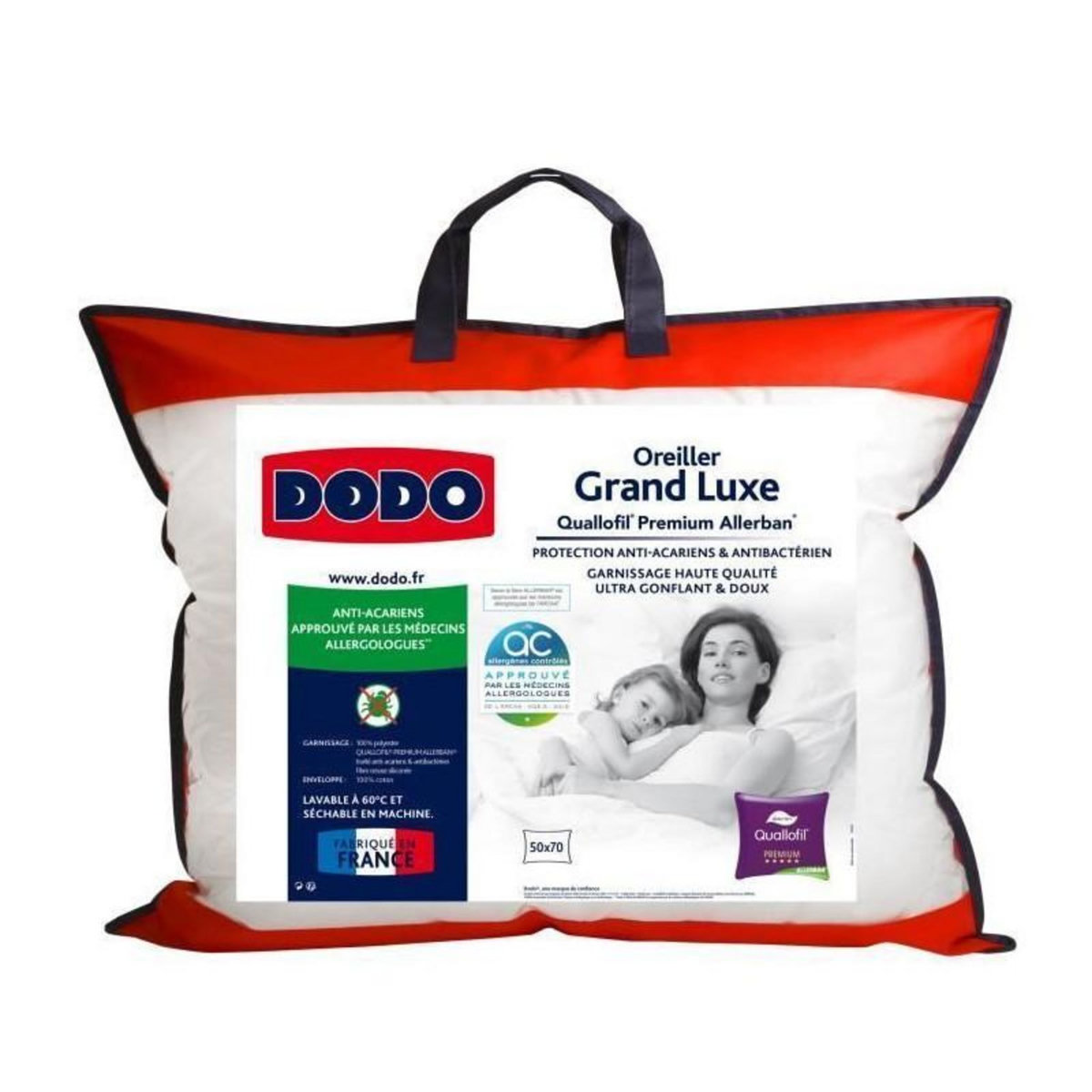 DODO DODO Oreiller Grand luxe Quallofil Allerban 50x70cm
