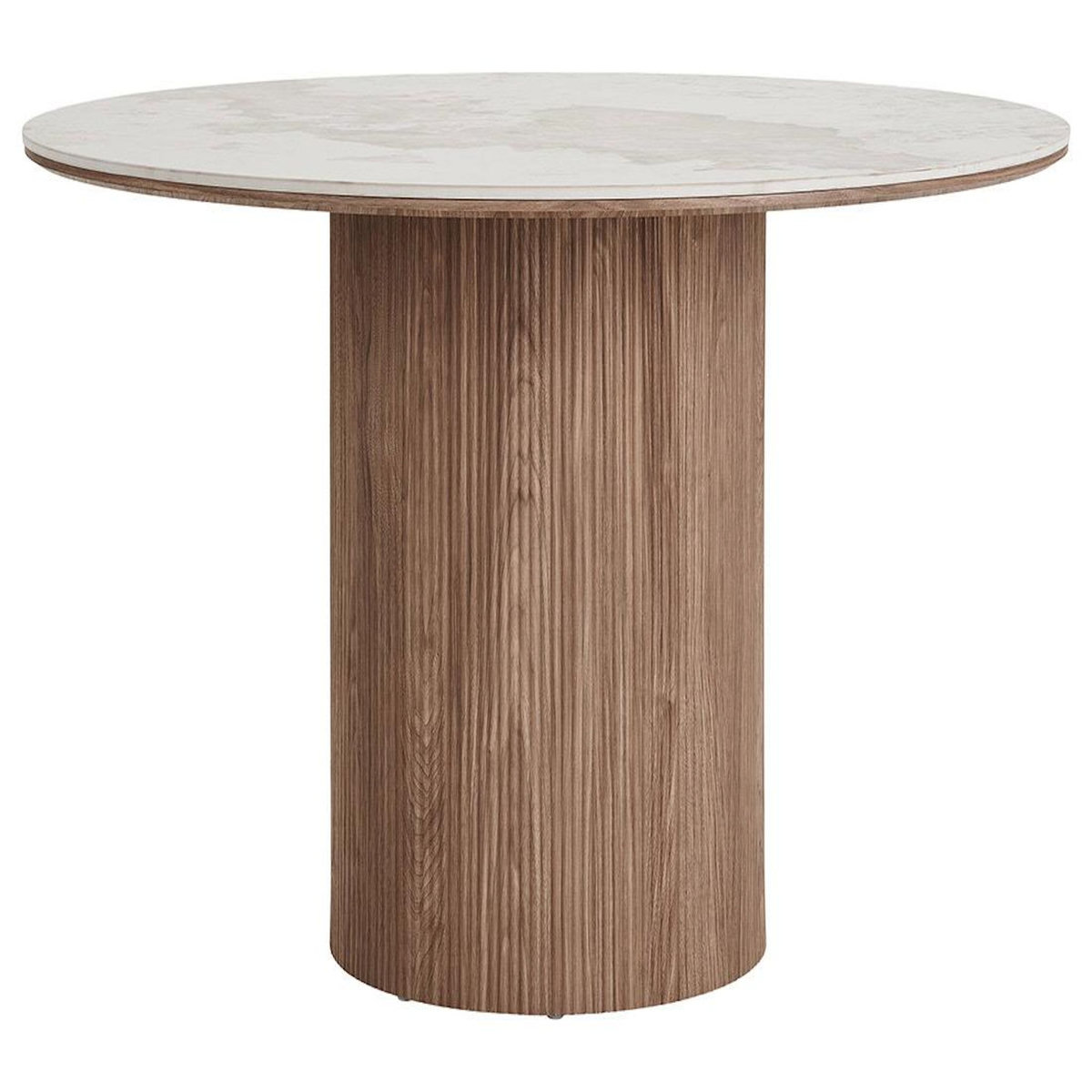 LISA DESIGN Lysa - table à manger plateau effet marbre et pieds effets bois - 4 personnes