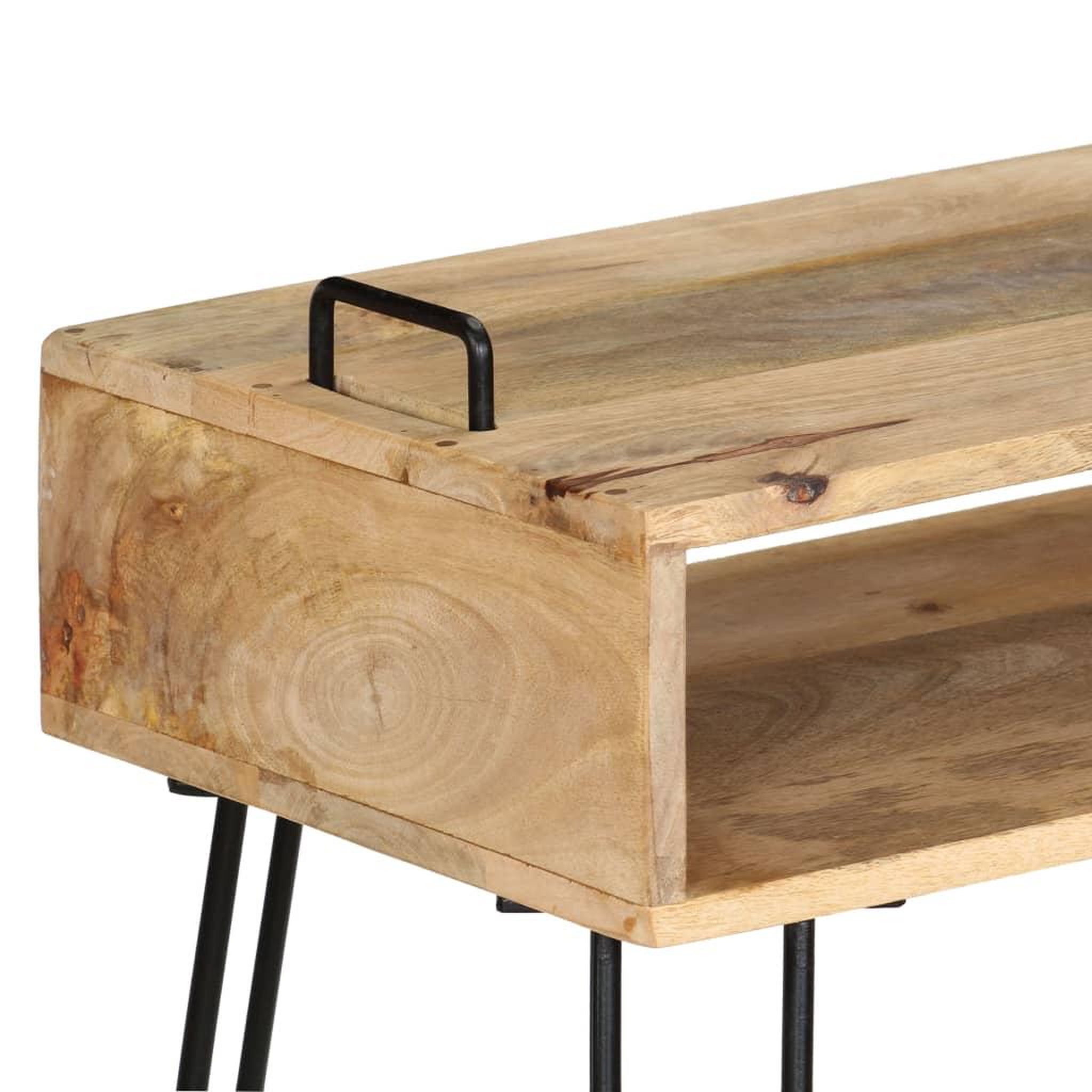 Voir la diapositive 4 : VIDAXL Table console bois de manguier massif 115 x 35 x 76 cm