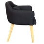 Voir la diapositive 3 : Paris Prix Fauteuil Scandinave en Tissu  Delante  67cm Noir